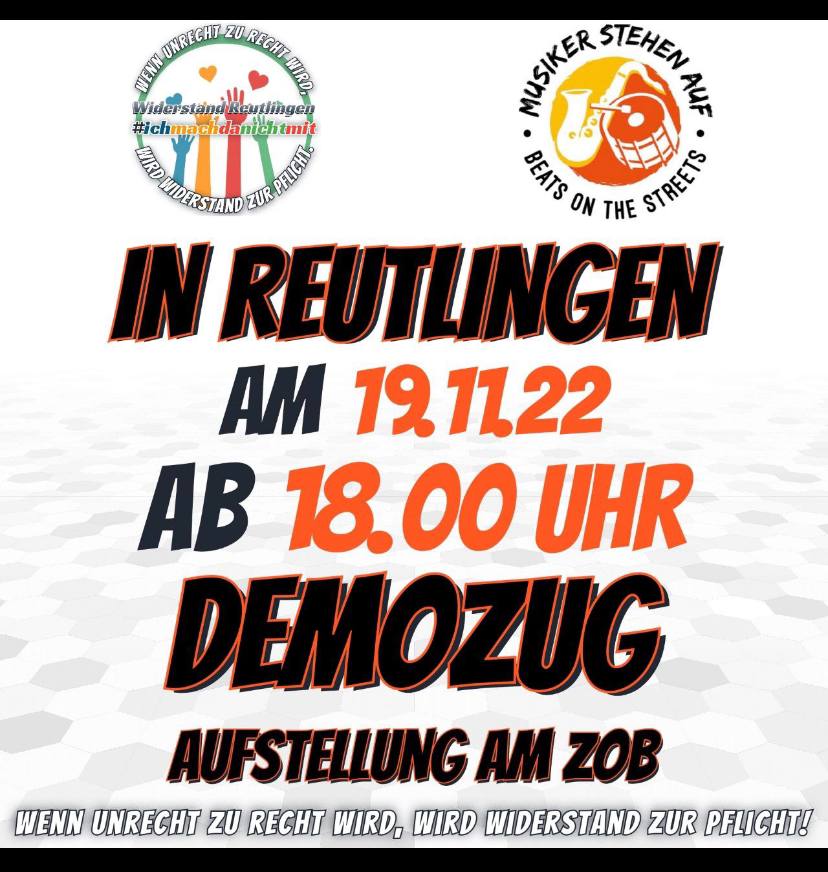 Demo – Aufzug Reutlingen 19.11.2022